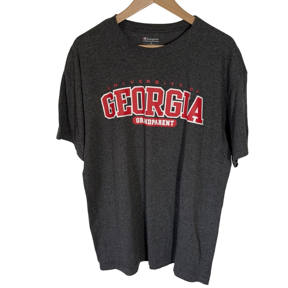 University Of Georgia Grandparent Gray T-Shirt Mens Size‎ Large Champion Brand